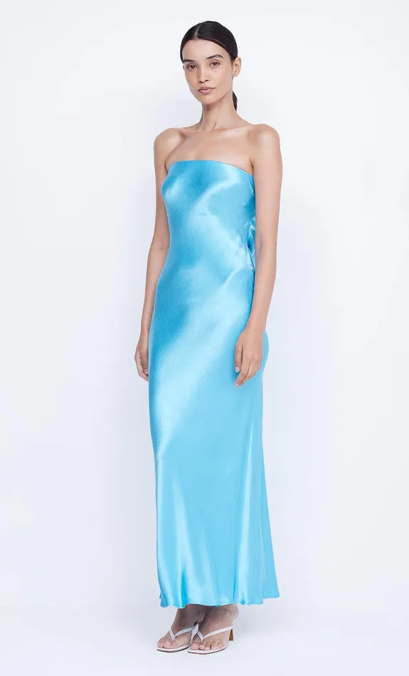 Bec Bridge Maxi Dresses MOON DANCE STRAPLESS DRESS Topaz Blue 8211 Women