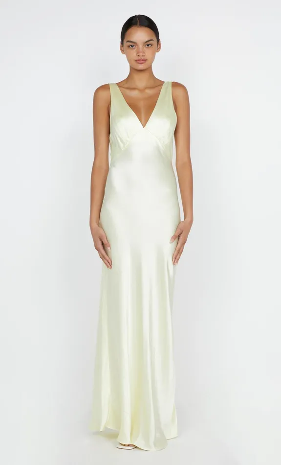 Bec Bridge Maxi Dresses MOON DANCE VERONA DRESS Ice Yellow 8211 Women