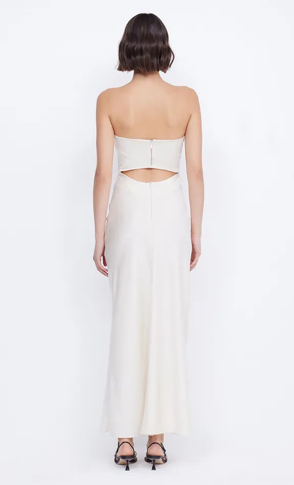Bec Bridge Maxi Dresses ROCHELLE TWIST STRAPLESS DRESS Cream 8211 Women