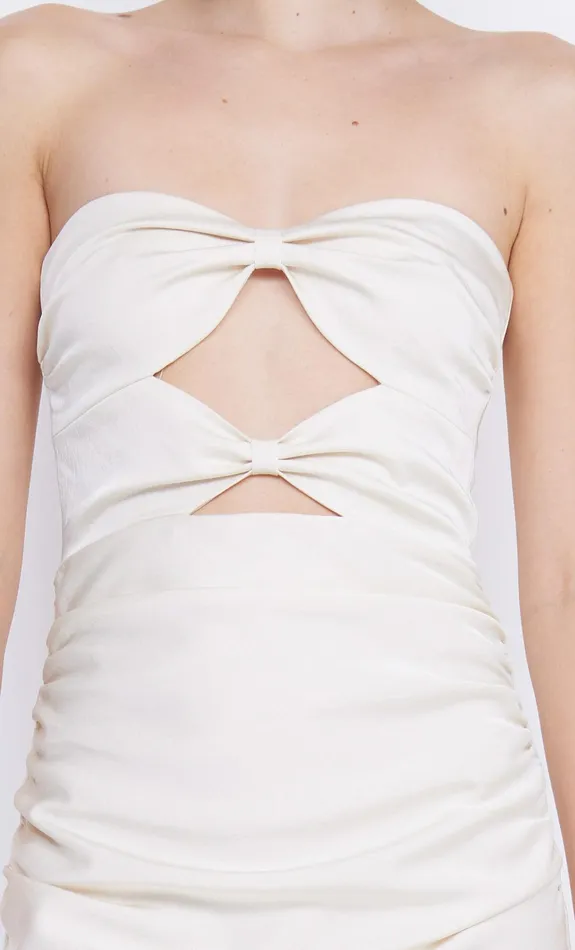 Bec Bridge Maxi Dresses ROCHELLE TWIST STRAPLESS DRESS Cream 8211 Women