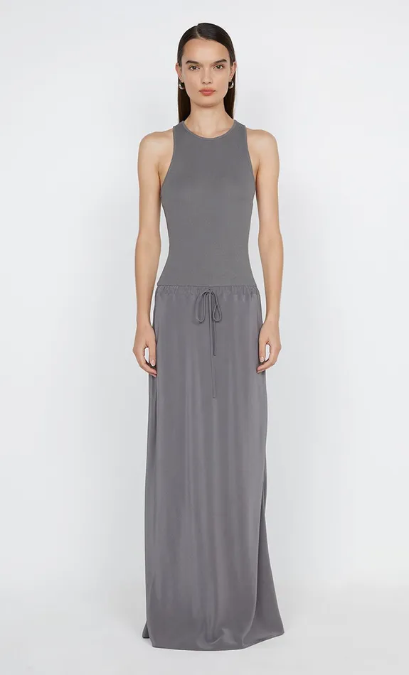 Bec Bridge Maxi Dresses SOLA RACER DRESS Charcoal 8211 Women