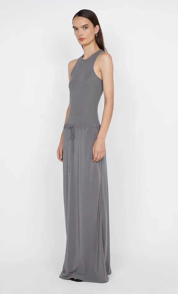 Bec Bridge Maxi Dresses SOLA RACER DRESS Charcoal 8211 Women