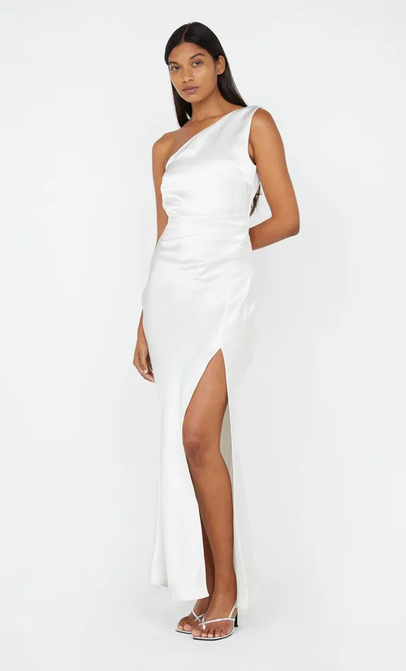 Bec Bridge Maxi Dresses THE DREAMER ASYM DRESS Ivory 8211 Women