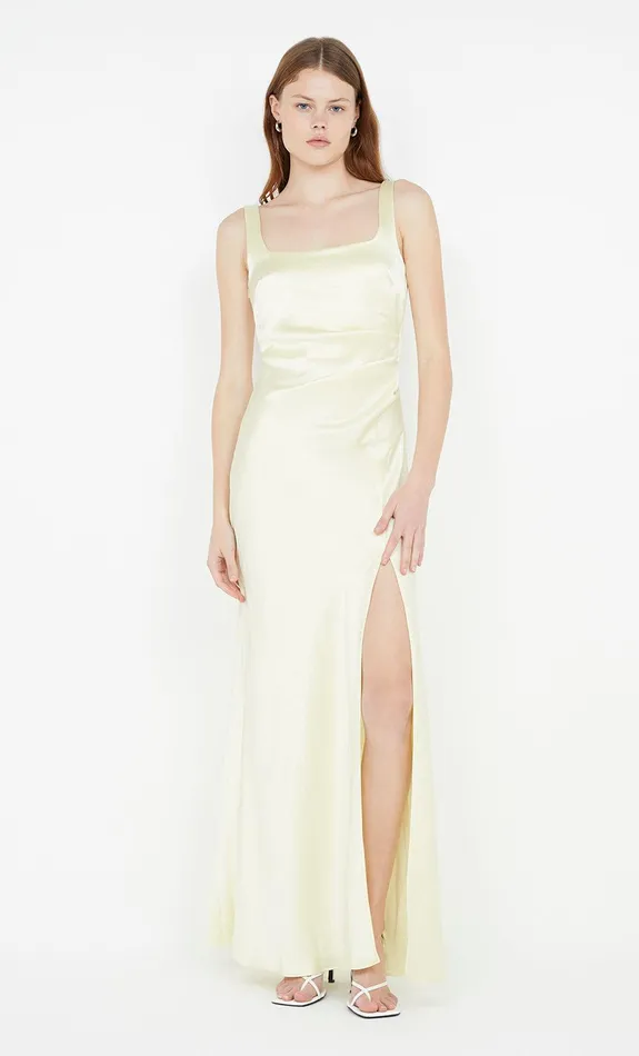 Bec Bridge Maxi Dresses THE DREAMER SQUARE NECK DRESS Ice Yellow 8211 Women