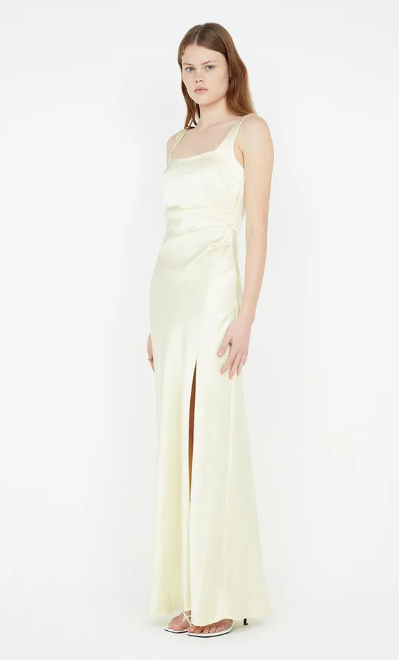 Bec Bridge Maxi Dresses THE DREAMER SQUARE NECK DRESS Ice Yellow 8211 Women