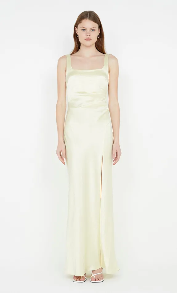 Bec Bridge Maxi Dresses THE DREAMER SQUARE NECK DRESS Ice Yellow 8211 Women