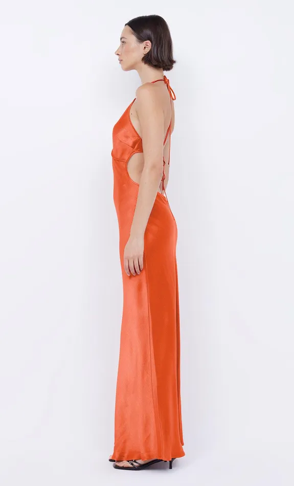 Bec Bridge Maxi Dresses ZARIAH HALTER DRESS Fire Red 8211 Women