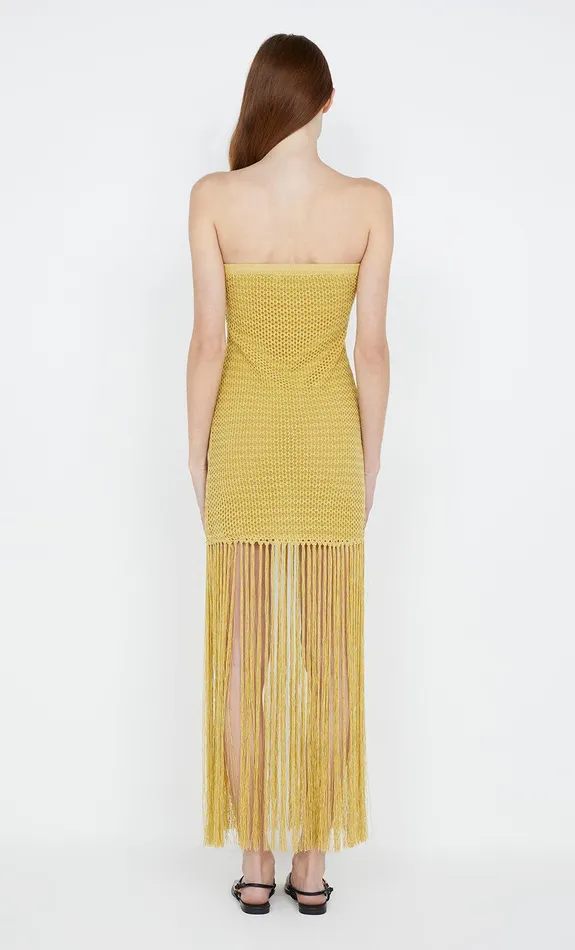 Bec Bridge Midi Dresses CALISTA STRAPLESS DRESS Citrus 8211 Women