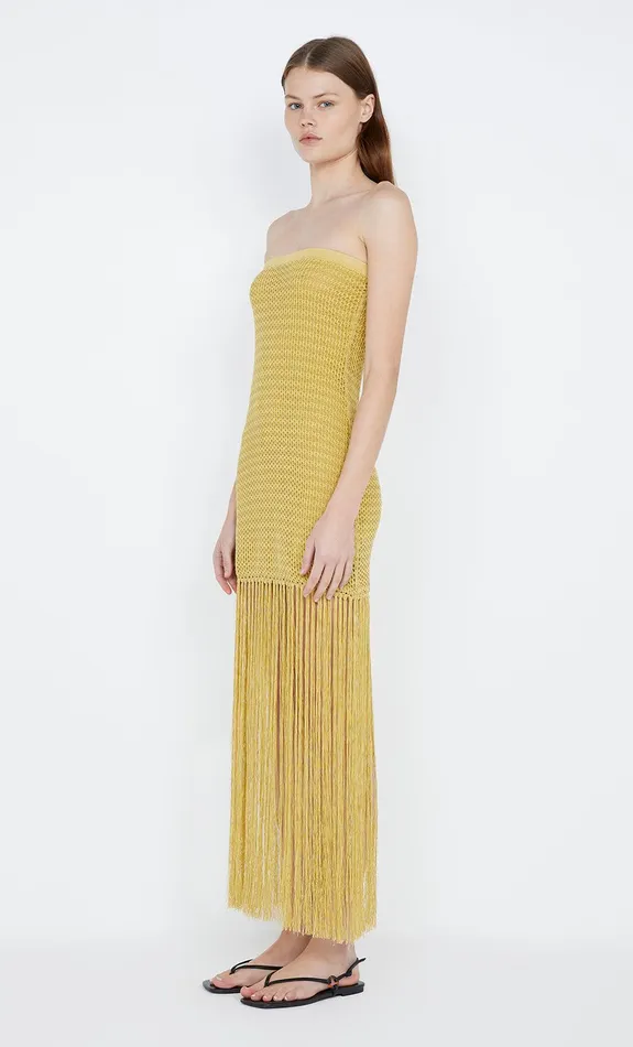 Bec Bridge Midi Dresses CALISTA STRAPLESS DRESS Citrus 8211 Women