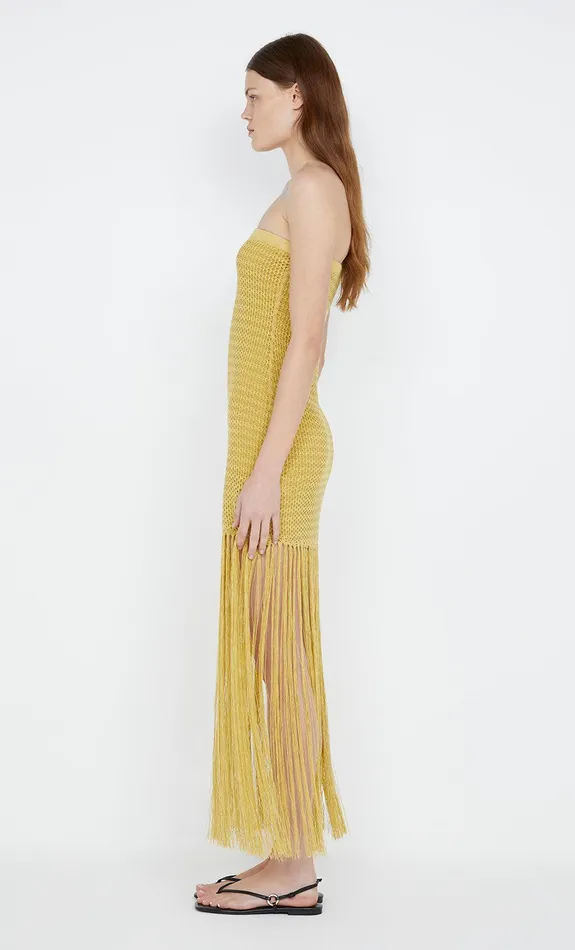 Bec Bridge Midi Dresses CALISTA STRAPLESS DRESS Citrus 8211 Women