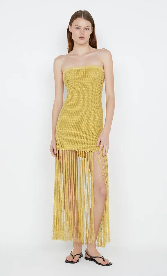 Bec Bridge Midi Dresses CALISTA STRAPLESS DRESS Citrus 8211 Women