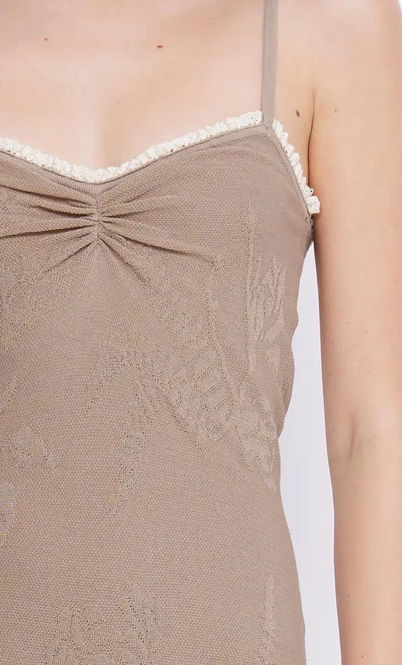 Bec Bridge Mini Dresses NAELLE KNIT MINI DRESS Taupe 8211 Women