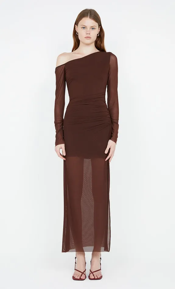 Bec Bridge Prom Dresses FAE ASYM LONG SLEEVE DRESS Cocoa 8211 Women