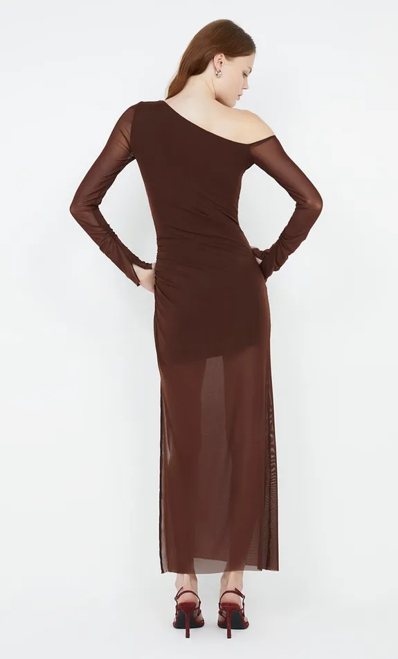 Bec Bridge Prom Dresses FAE ASYM LONG SLEEVE DRESS Cocoa 8211 Women