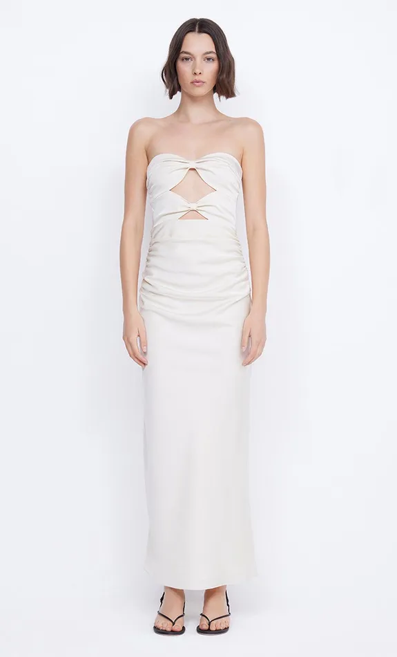 Bec Bridge Prom Dresses ROCHELLE TWIST STRAPLESS DRESS Cream 8211 Women