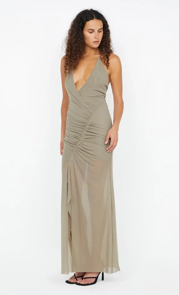 Bec Bridge Prom Dresses SANIA HALTER DRESS Taupe 8211 Women
