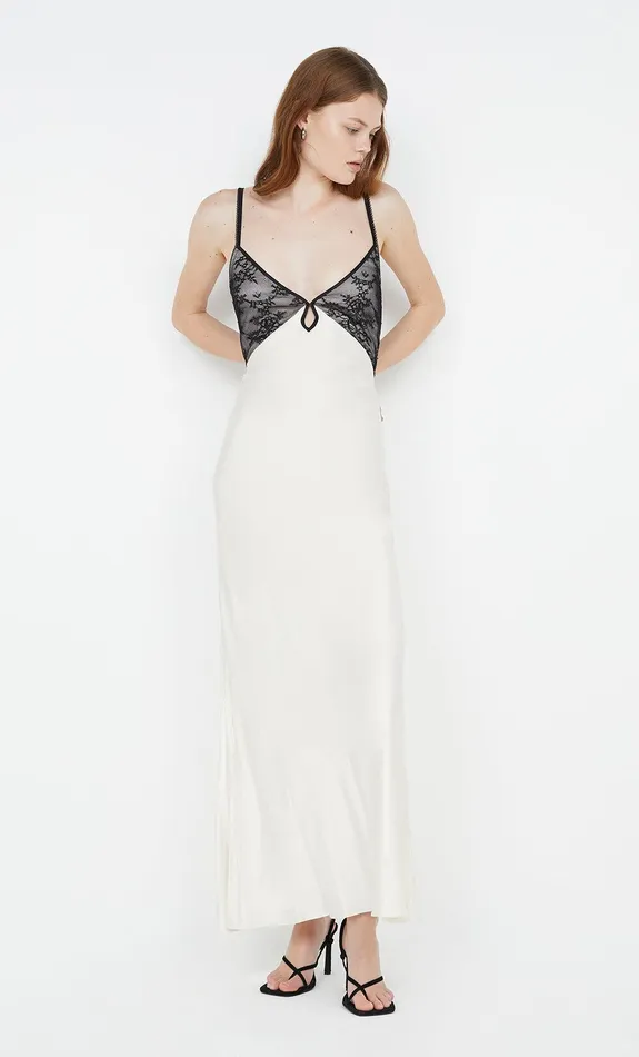 Bec Bridge Prom Dresses TEREZA KEYHOLE DRESS Ivoryblack 8211 Women