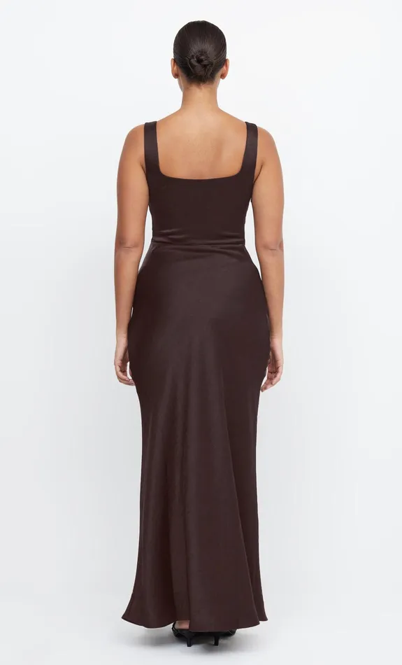 Bec Bridge Prom Dresses THE DREAMER SQUARE NECK DRESS Dark Chocolate 8211 Women