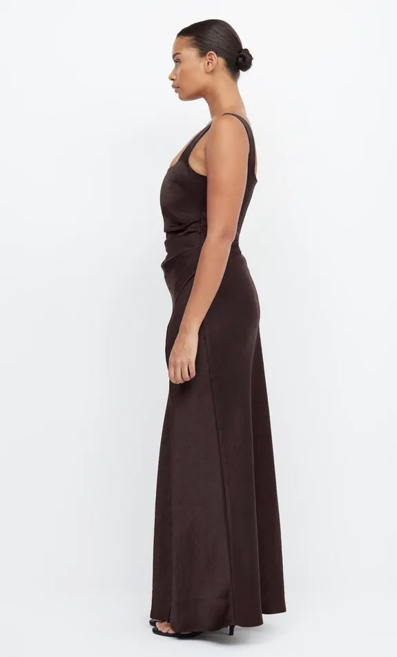 Bec Bridge Prom Dresses THE DREAMER SQUARE NECK DRESS Dark Chocolate 8211 Women