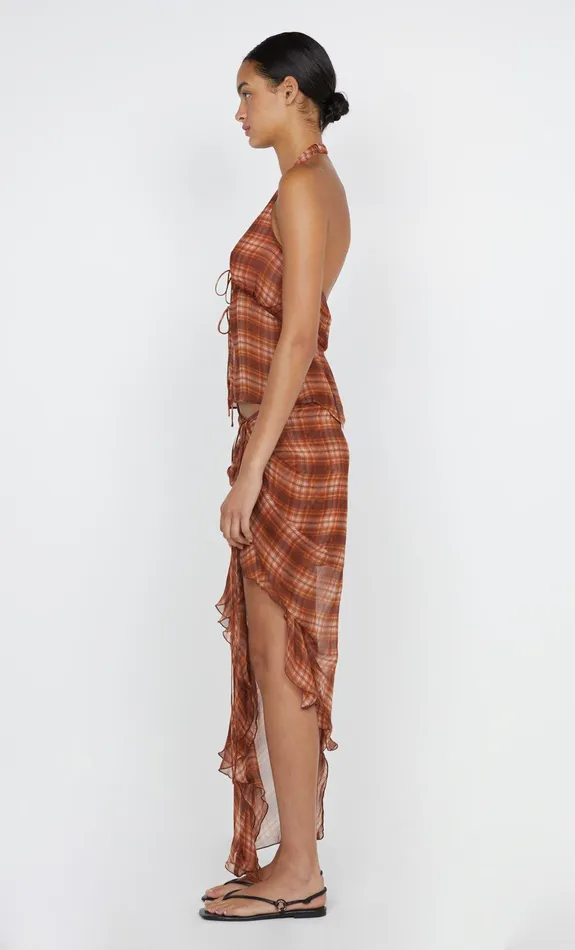 Bec Bridge Skirts DEVI SARONG SKIRT Desert Check 8211 Women