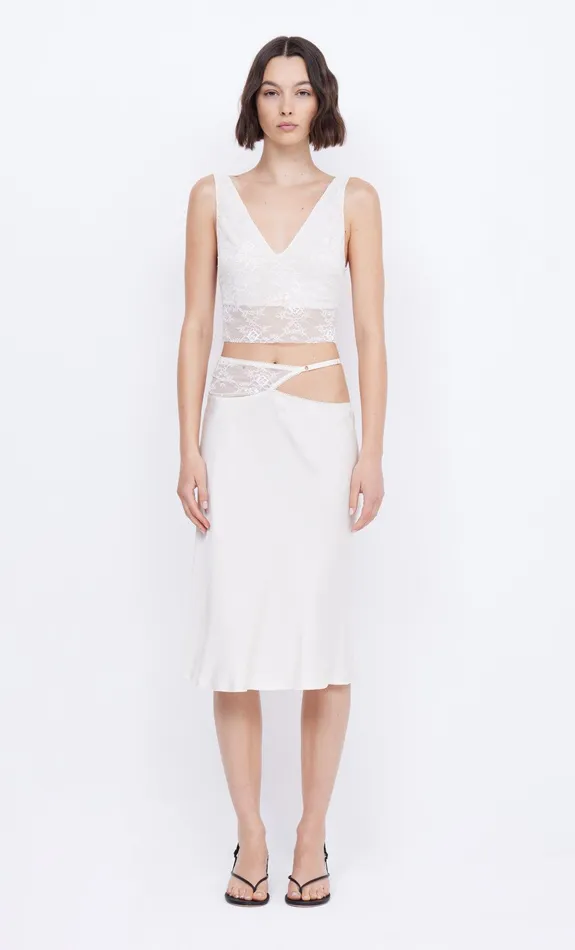 Bec Bridge Tops SANTAL CROPPED TOP Ivory 8211 Women