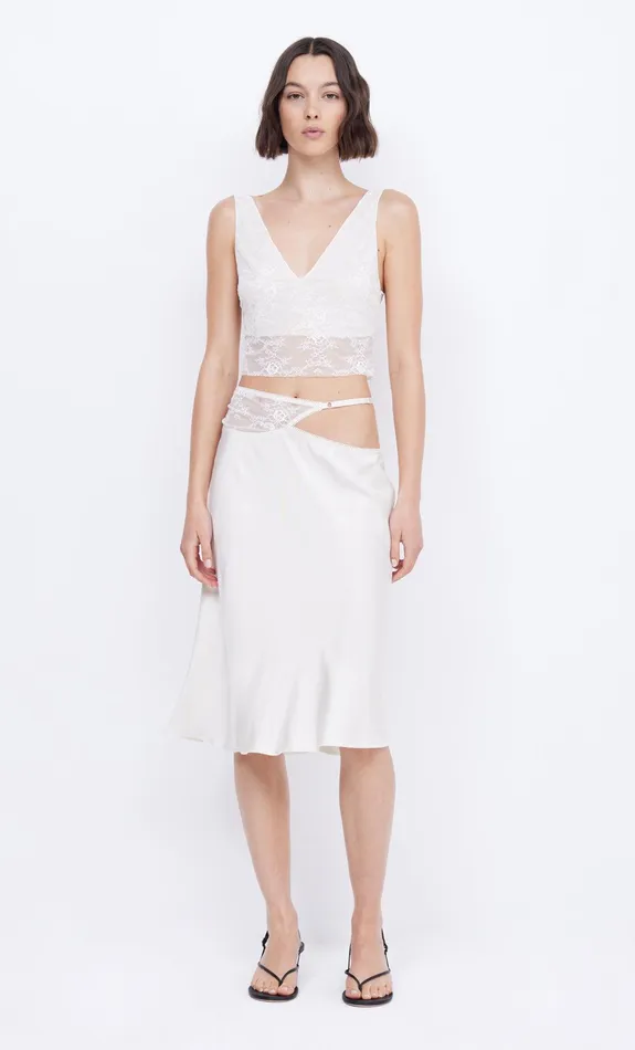 Bec Bridge Tops SANTAL CROPPED TOP Ivory 8211 Women