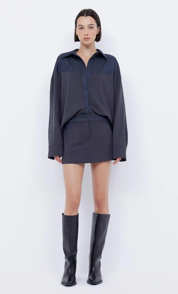 Bec Bridge Tops WYNONA PANELLED SHIRT Indigocharcoal 8211 Women