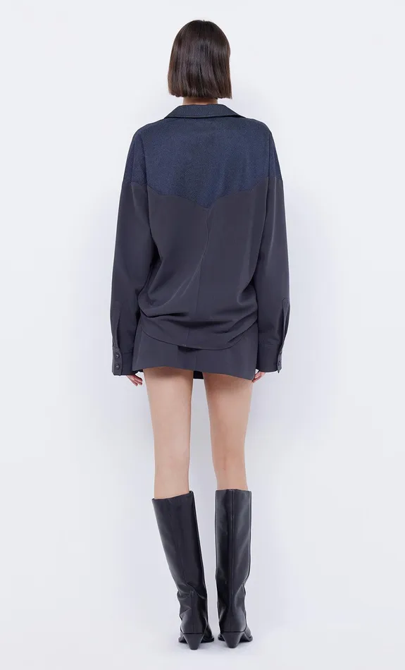 Bec Bridge Tops WYNONA PANELLED SHIRT Indigocharcoal 8211 Women