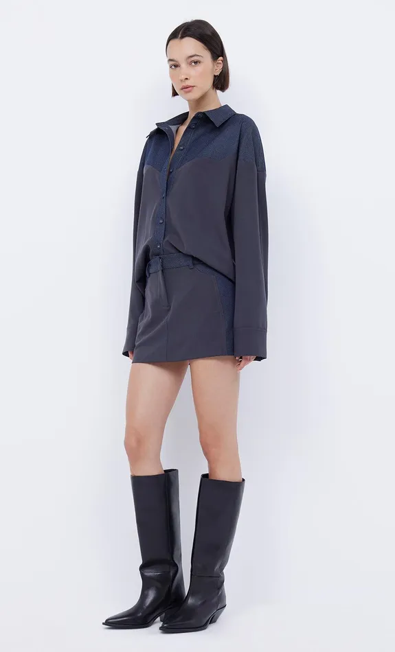 Bec Bridge Tops WYNONA PANELLED SHIRT Indigocharcoal 8211 Women