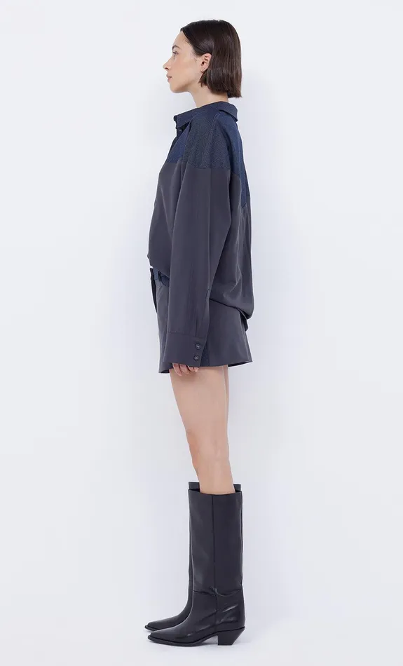 Bec Bridge Tops WYNONA PANELLED SHIRT Indigocharcoal 8211 Women
