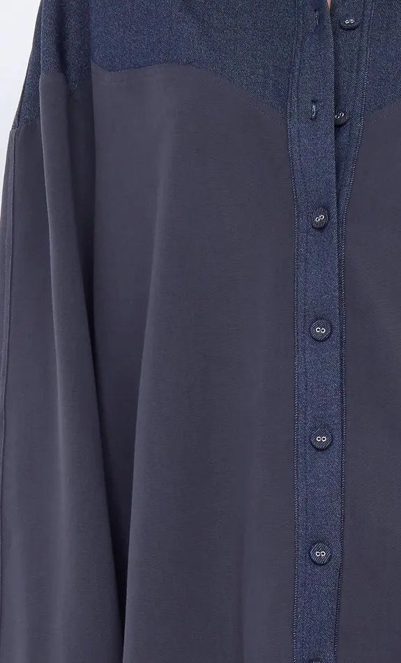 Bec Bridge Tops WYNONA PANELLED SHIRT Indigocharcoal 8211 Women