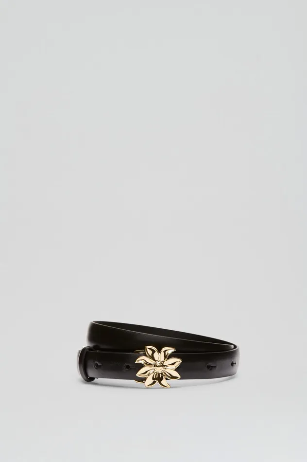 Belts FLOWER BUCKLE BELT 2 NERO 8211 Scanlan Theodore Women Belts FLOWER BUCKLE BELT 2 NERO 8211 Scanlan Theodore Women