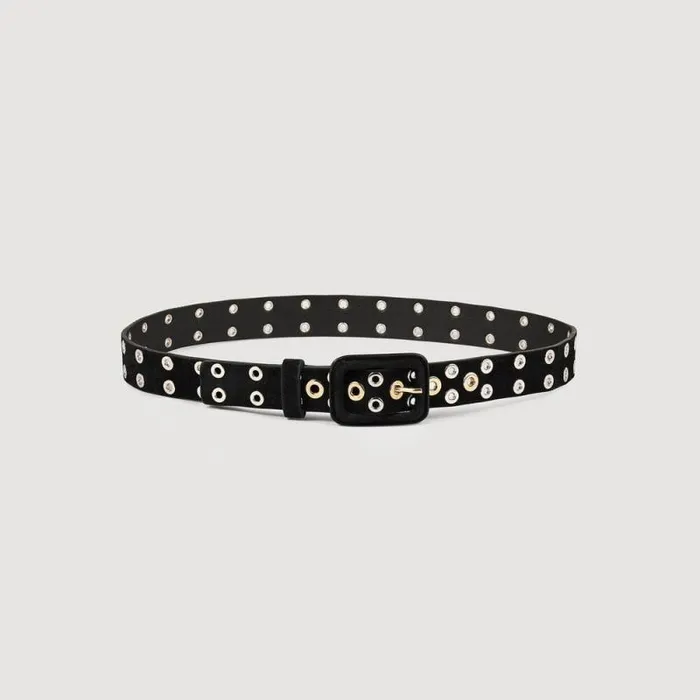 Belts Women SANDRO Eyelet Belt Black