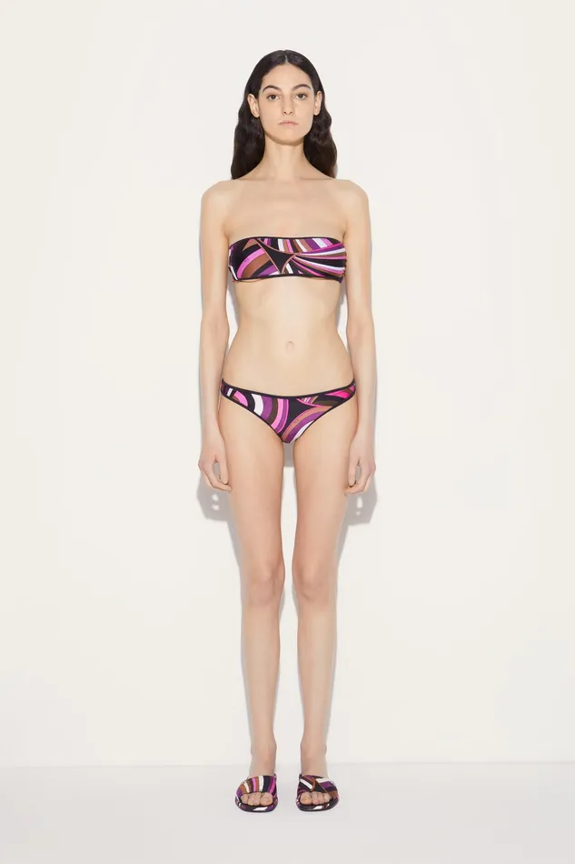 Bikini Women PUCCI IridePrint Bandeau Bikini Top