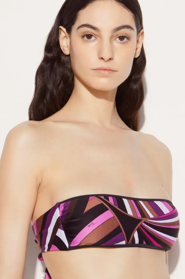 Bikini Women PUCCI IridePrint Bandeau Bikini Top