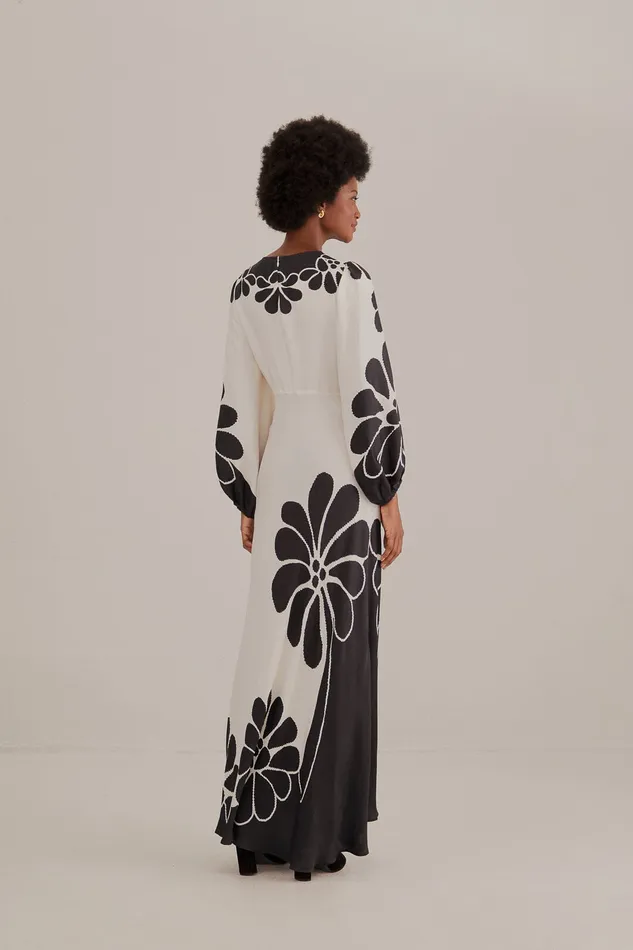 Black Palermo Cut Out Lenzing Ecovero Viscose Maxi Dress Women Farm Rio Maxi Dresses