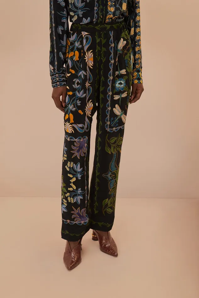 Black Winter Garden Pajama Pants Women Farm Rio Pants