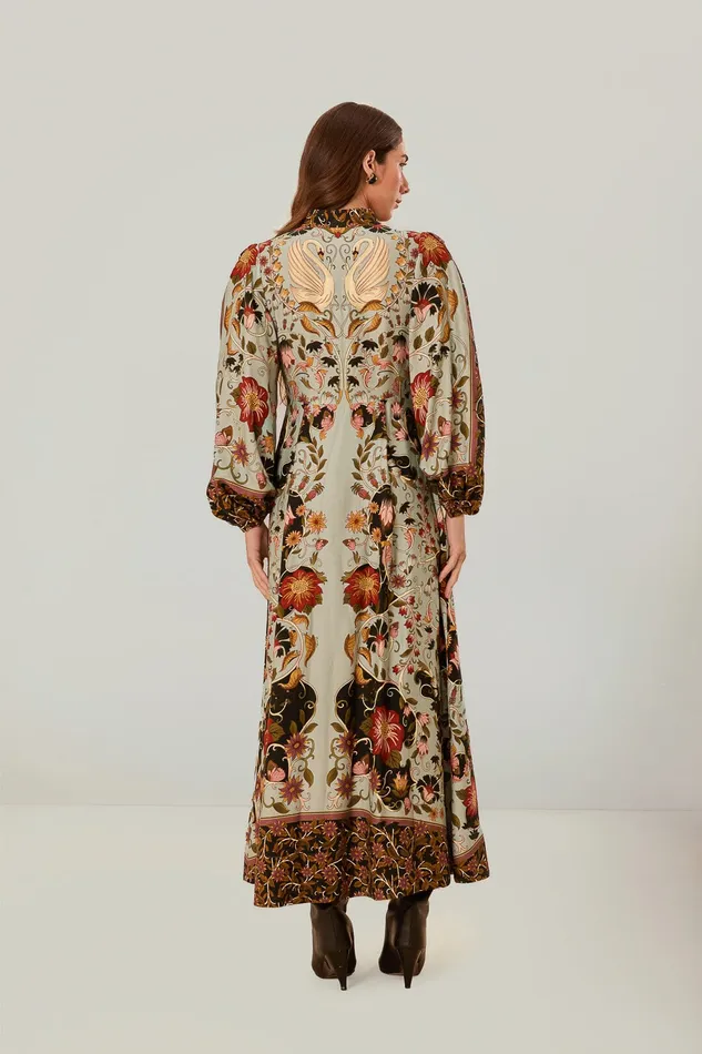 Blue Flowing Beauty Maxi Dress Women Farm Rio Maxi Dresses