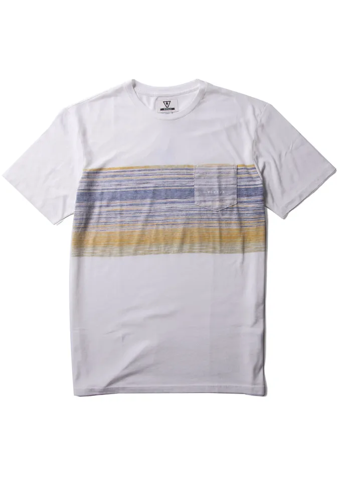 Blurred Horizons Ss Pkt Tee Vintage White Knit Tees Vissla Men