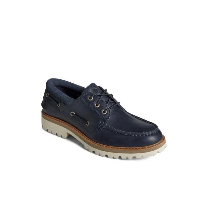 Boat Shoes Men Sperry Authentic Original Unlined Lug 3Eye Boat Shoe Navy