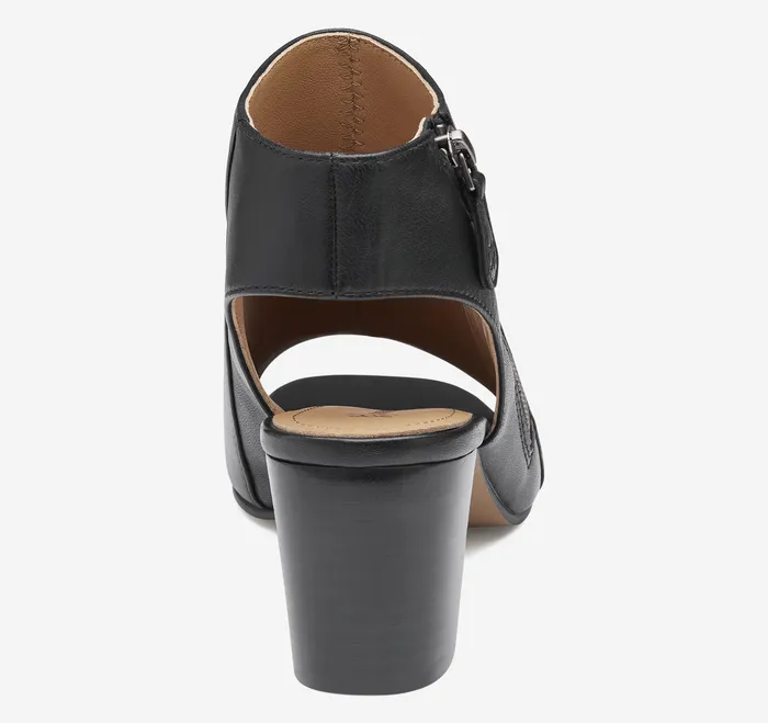 Boots and Booties Women Evelyn SideZip Bootie Black Glove Leather Johnston and Murphy