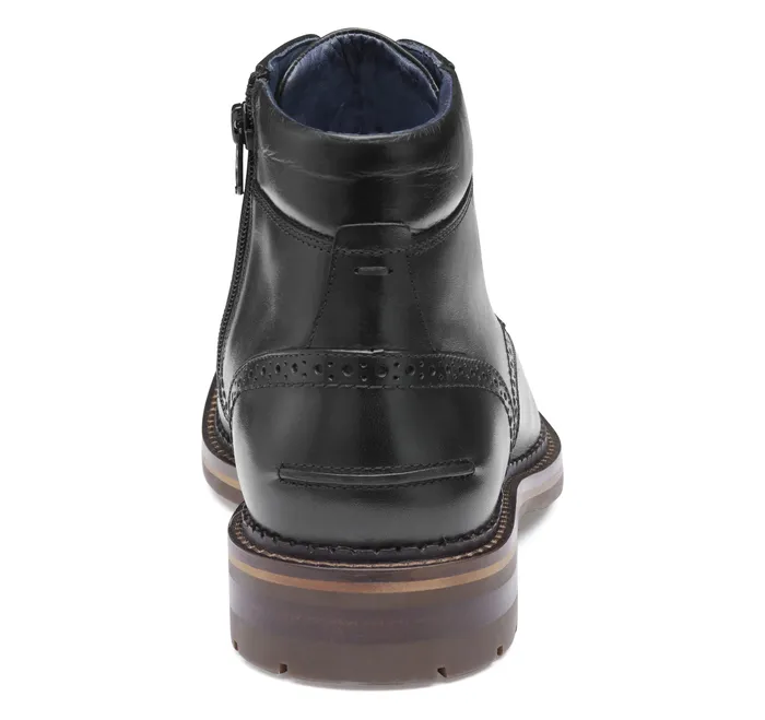 Boots Men Johnston and Murphy XC Flex Connelly Plain Toe Boot Black Full Grain