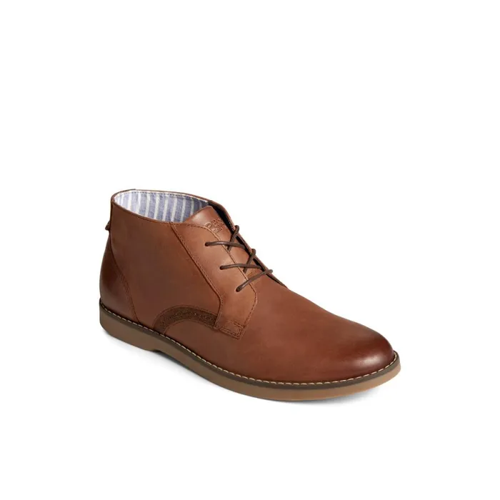 Boots Men Sperry Newman Chukka Brown Leather Smooth