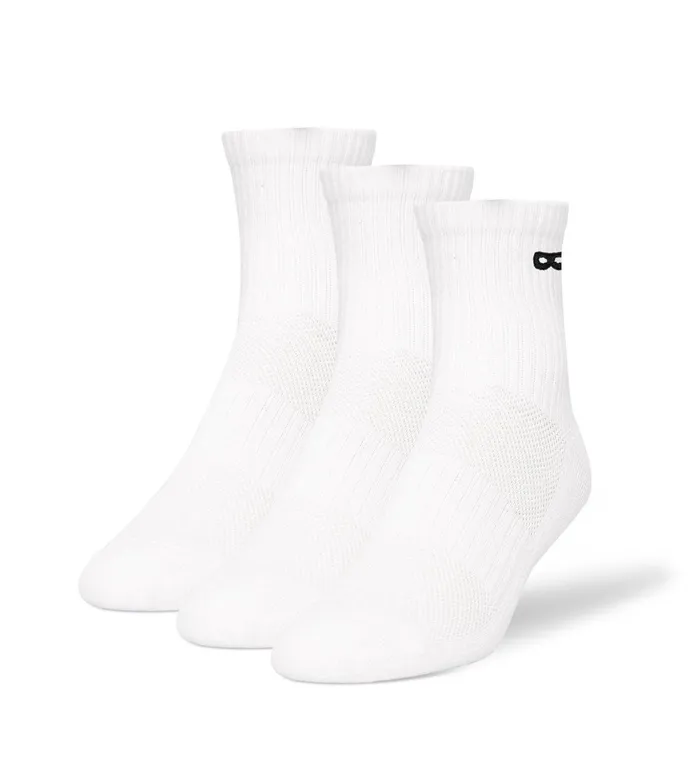 Bowo Cushion Ankle White Black Socks 3 Pack Men Pair Of Thieves Ankle