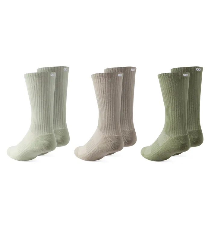 Bowo Cushion Crew Seafoam Socks 3 Pack Men Pair Of Thieves Crew