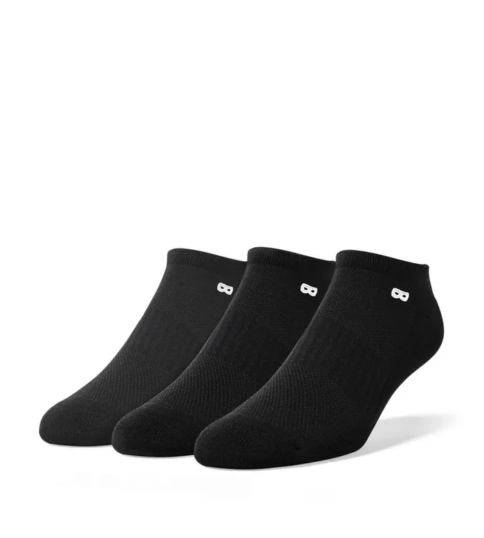Bowo Cushion Low Cut Black White Socks 3 Pack Men Pair Of Thieves LowCut