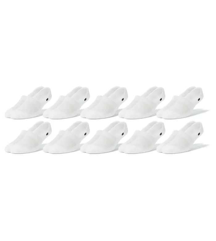 Bowo Cushion No Show White Black Socks 10 Pack Men Pair Of Thieves No Show