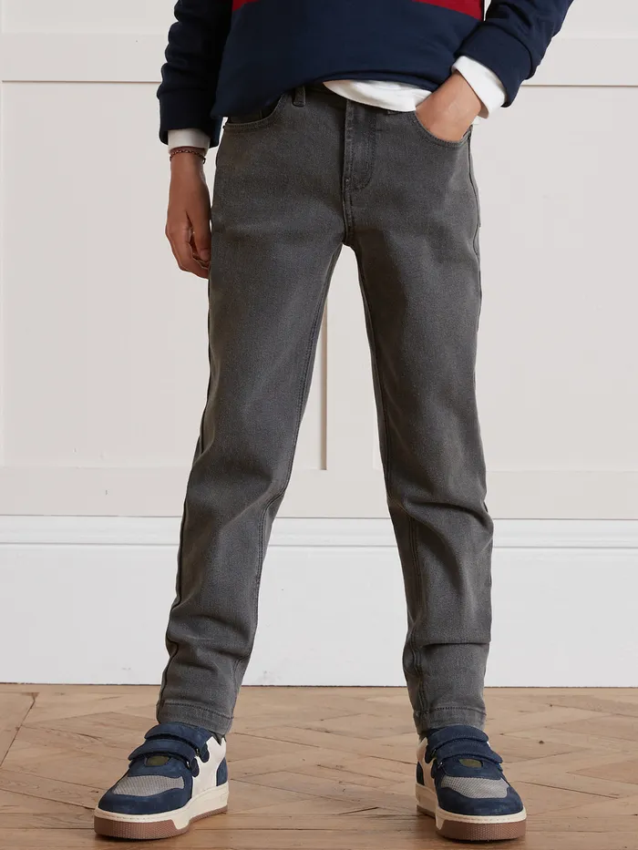 Boys Cyrillus Clothing Relaxed Denim Trousers Denim Gris Fonce