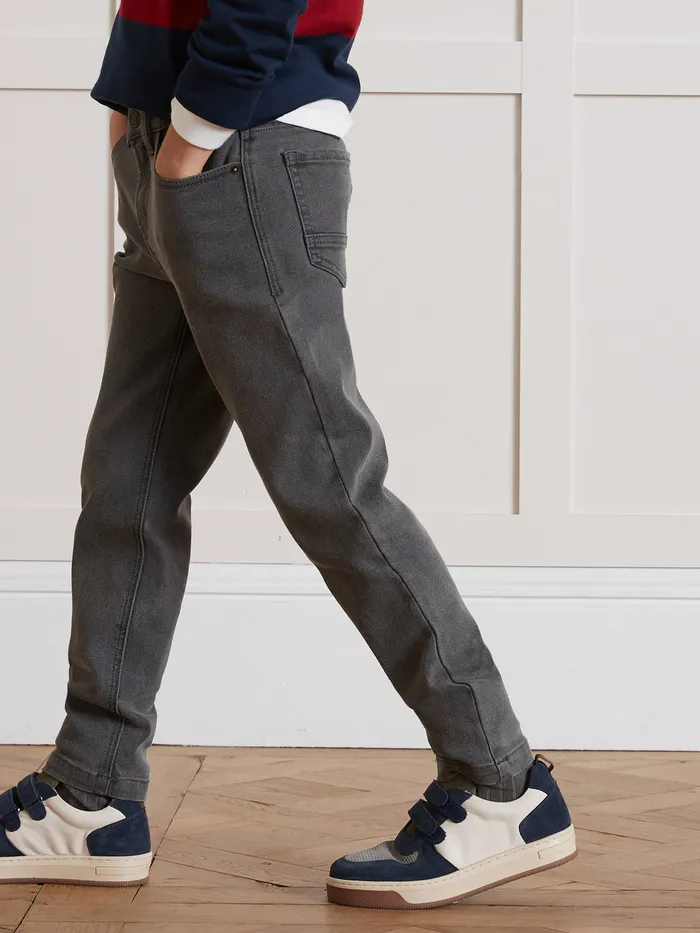 Boys Cyrillus Clothing Relaxed Denim Trousers Denim Gris Fonce