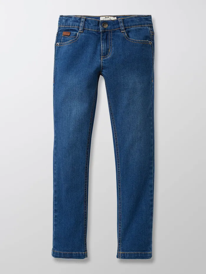 Boys Cyrillus Clothing SlimFit Jeans 6409 Bleu Moyen Uni